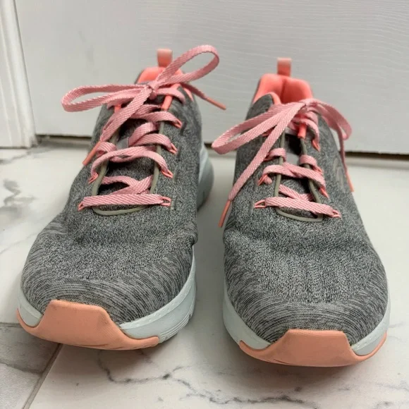 Skechers Comfy Wave Sneakers Arch Fit Womens 11 Grey Pink Comfort Walking 149414 - Picture 2 of 7